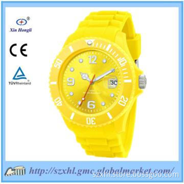 Different color of sillicone watch with stainless steel caseback